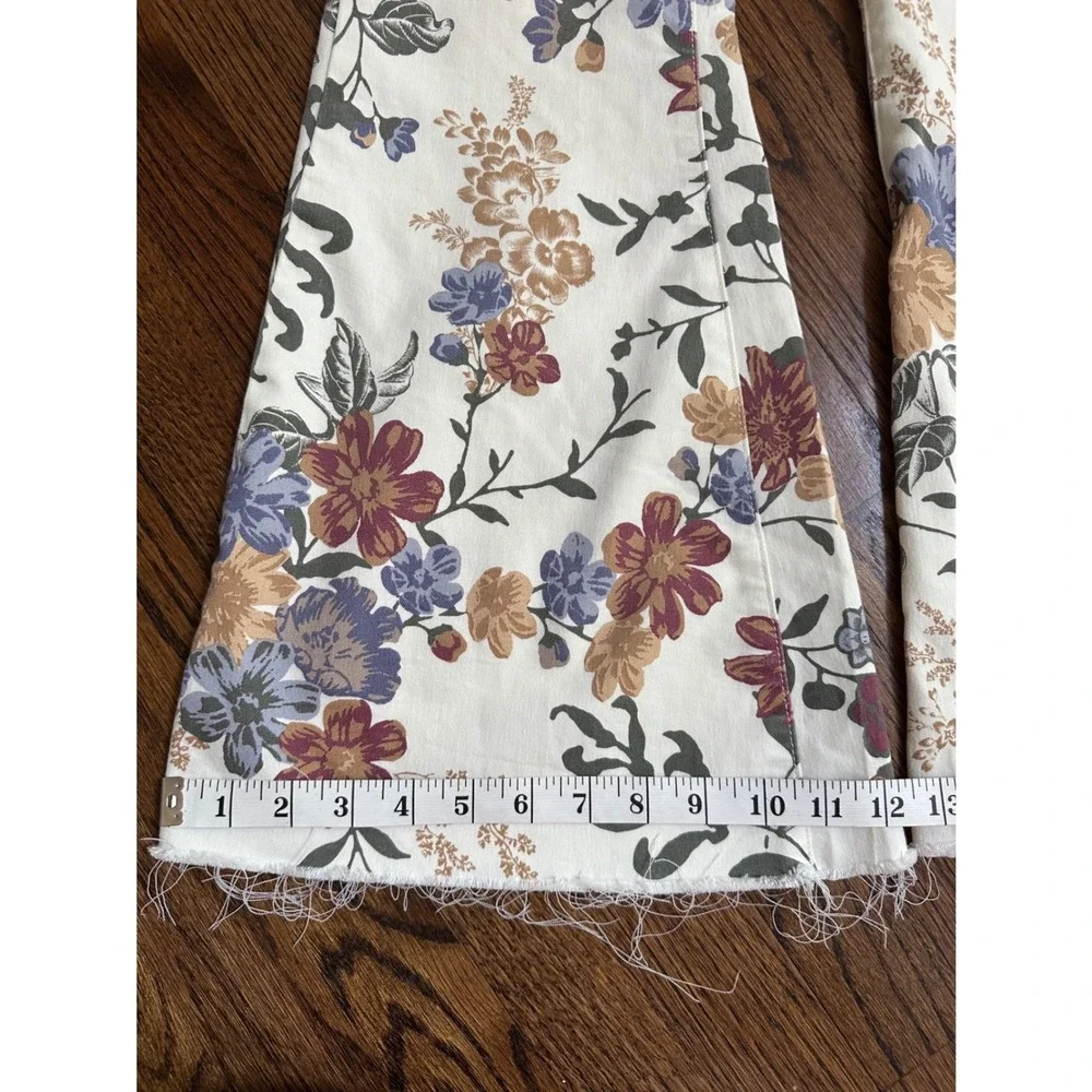 Free People "We The Free" Youthquake floral printed crop flare jeans Size 25 - Picture 3 of 6